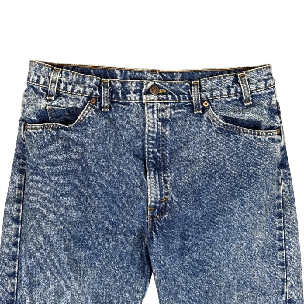 Vtg Levi's 505 80s Men's‎ Acid Wash Jeans USA Made Altered W33 L24